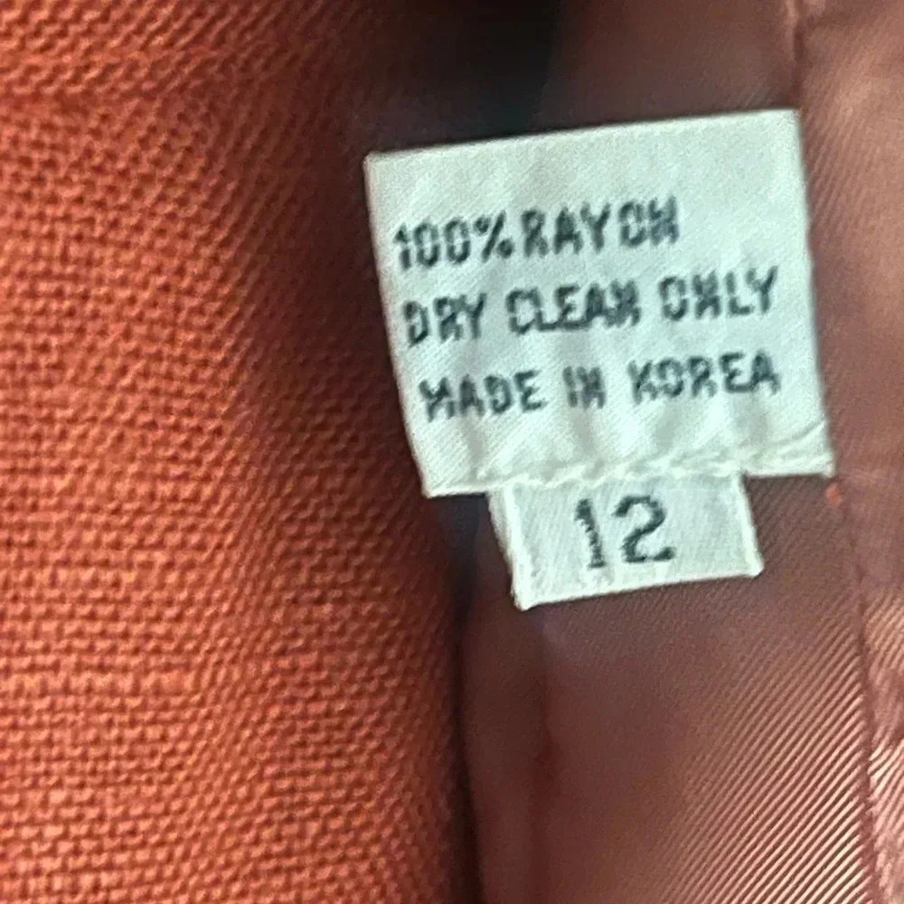 Vintage Diane Von Furstenberg Double Asymmetrical Button Orange Two Piece Suit - Picture 10 of 16